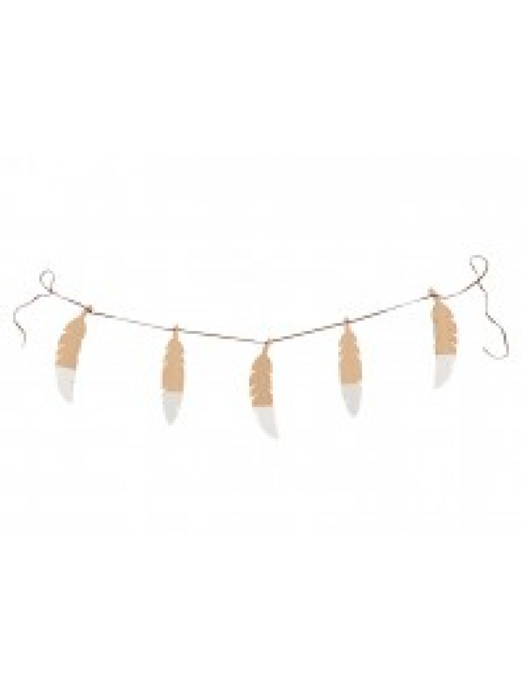 FEATHERS GARLAND - WHITE